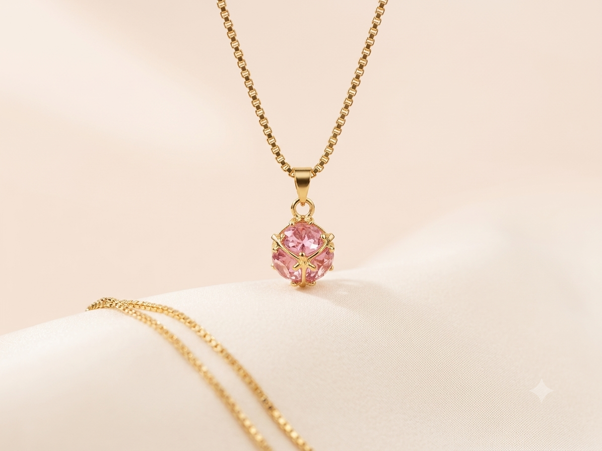 Celestial Solitaire Crystal Pendant Necklace