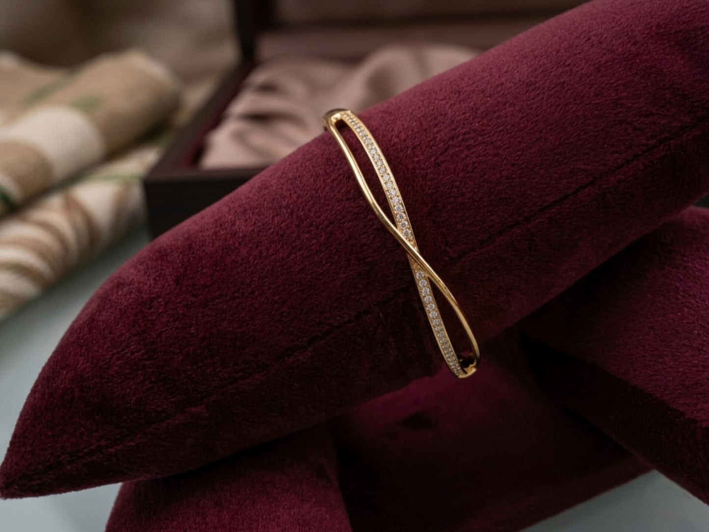Anti-Tarnish Rose Gold AD Infinity Bracelet