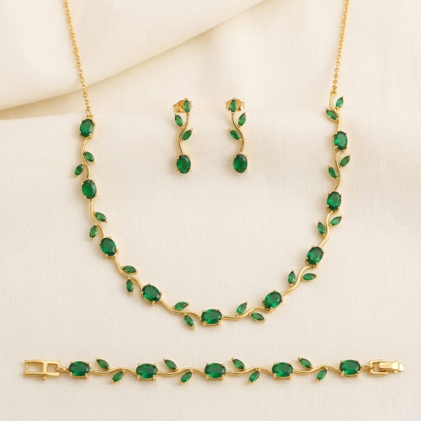 Botanical Tulip Vine Jewelry Set