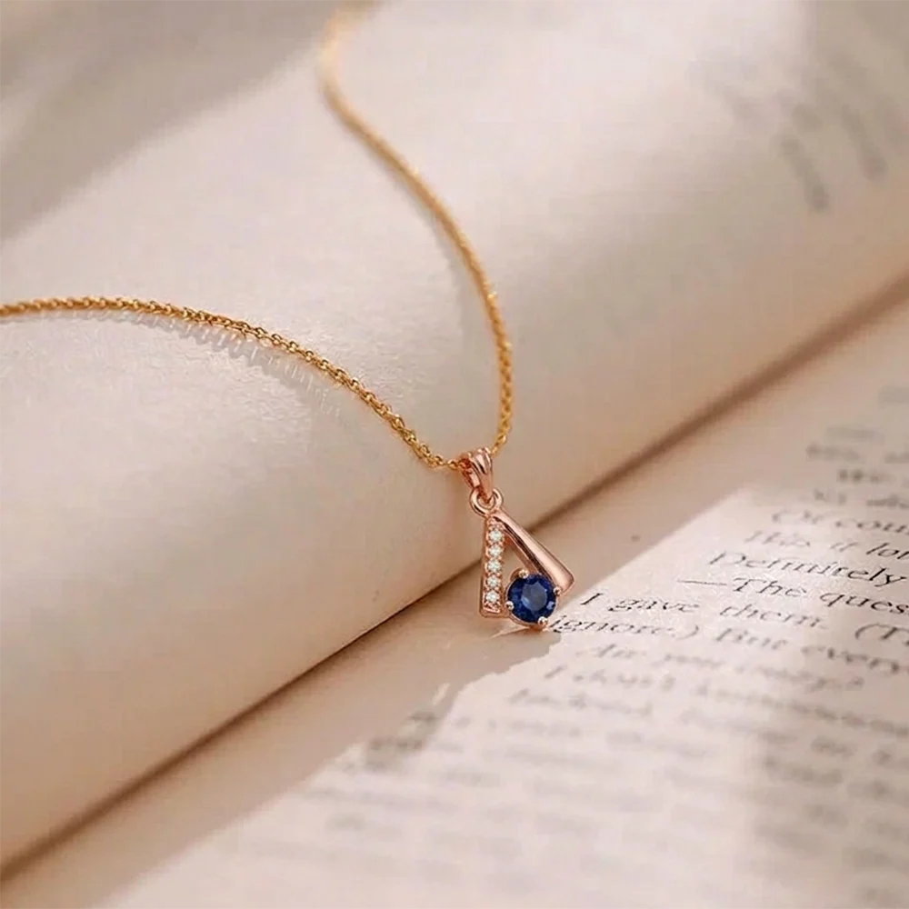Anti Tarnish Stainless Steel Geometric Elegance Crystal Pendant