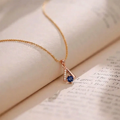 Anti Tarnish Stainless Steel Geometric Elegance Crystal Pendant
