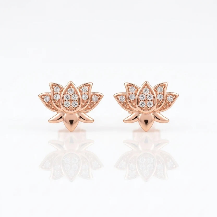 Heritage Lotus Stud Earrings