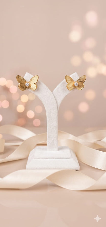 Mariposa Textured Butterfly Stud Earrings