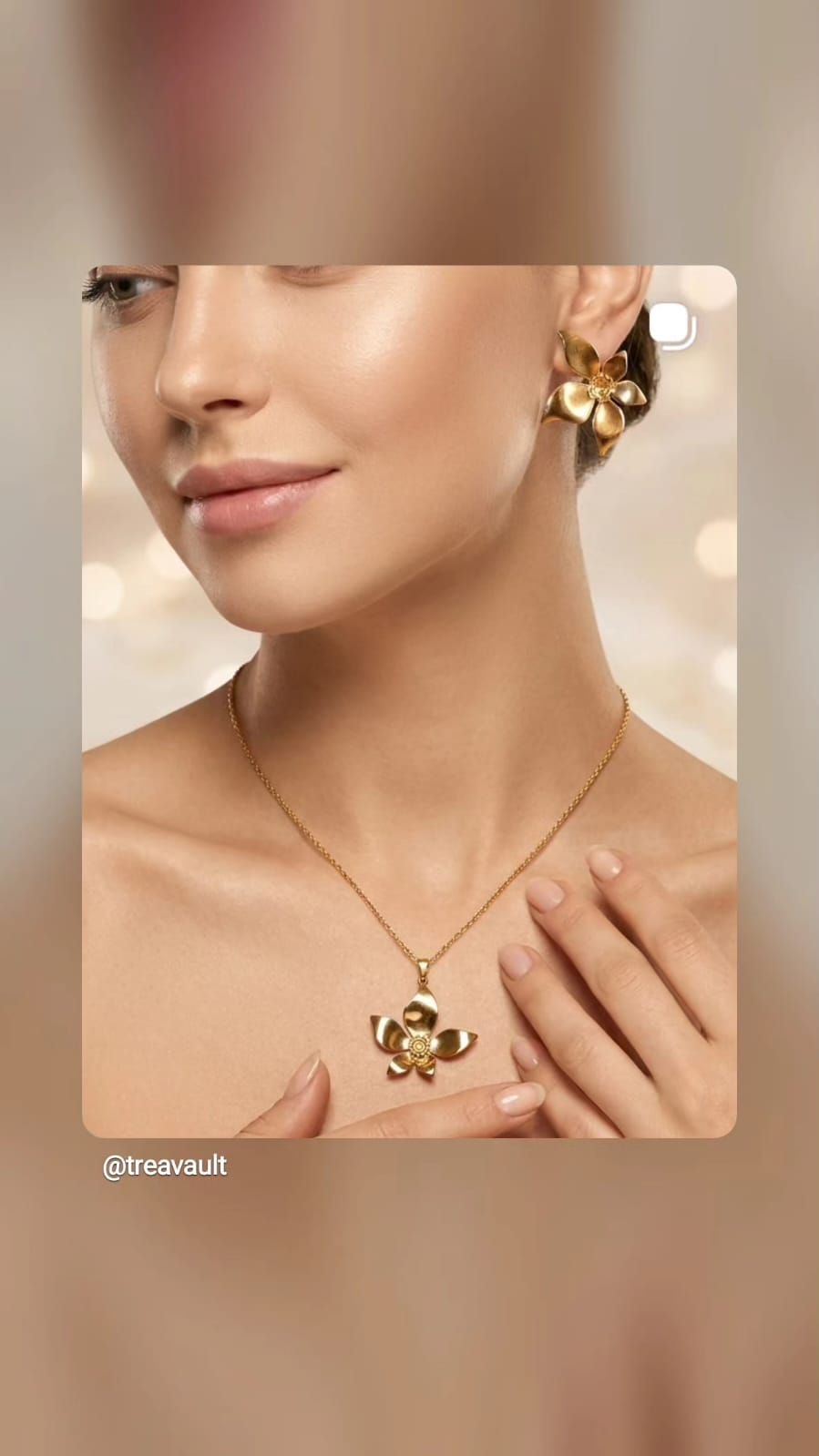 Flora Liquid Gold Statement Jewelry Set