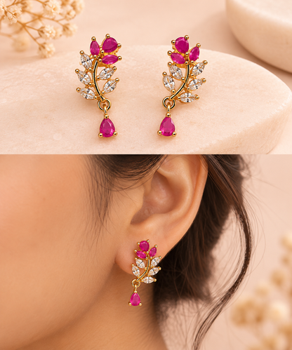 Crystal Vine Drop Earrings