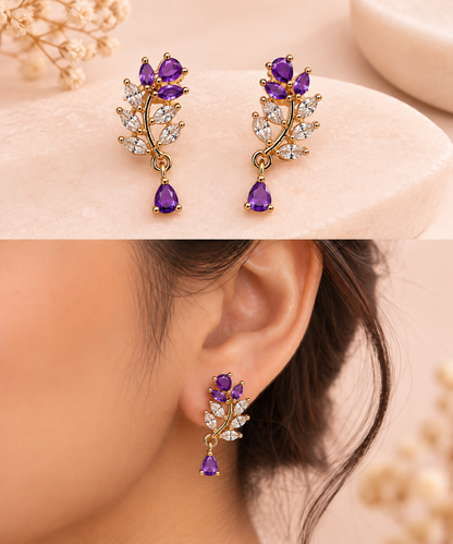 Crystal Vine Drop Earrings