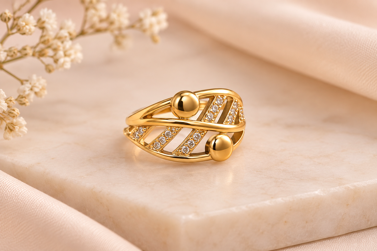 Orbit Luxe Crystal Unisex Statement Ring