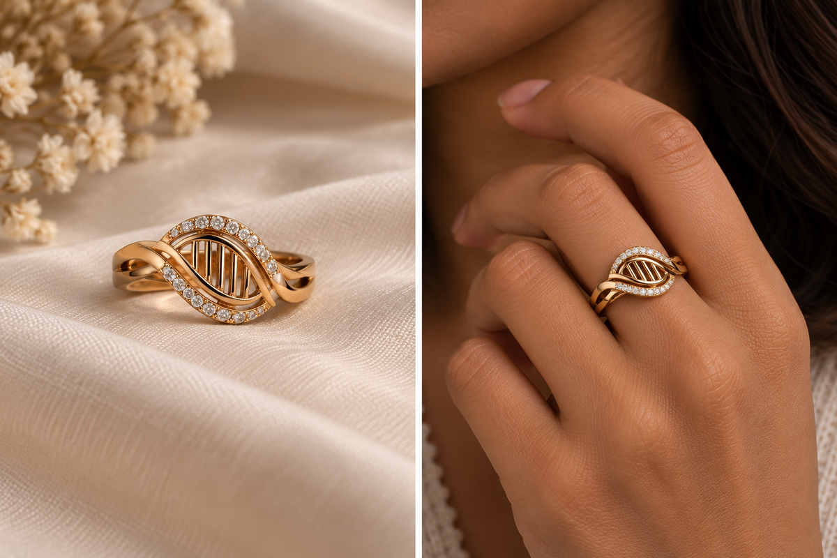 Helix Crystal Wave Ring