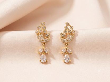 Mayur Heritage CZ Teardrop Earrings