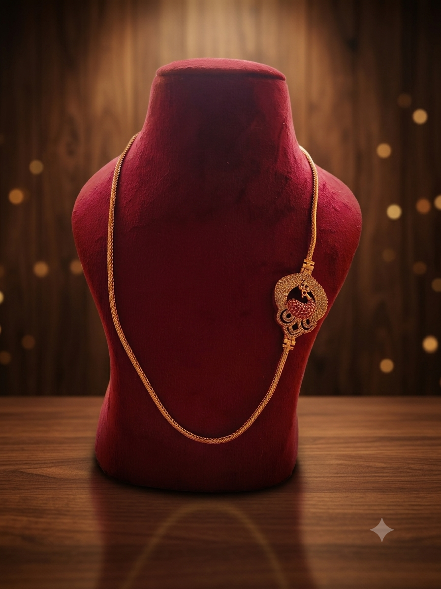 Heritage Peacock Mugappu Chain