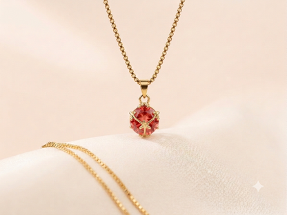 Celestial Solitaire Crystal Pendant Necklace