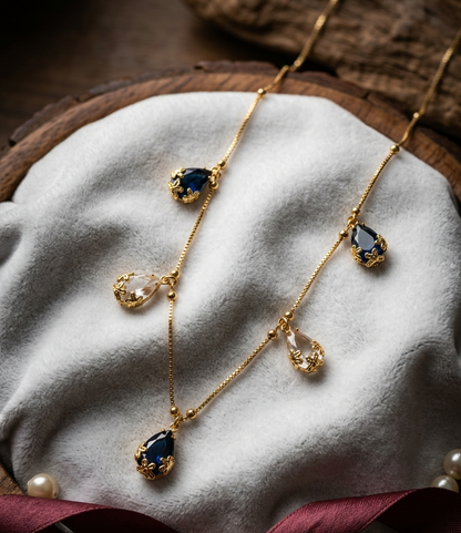 Royal Cascade Raindrop Station Necklace