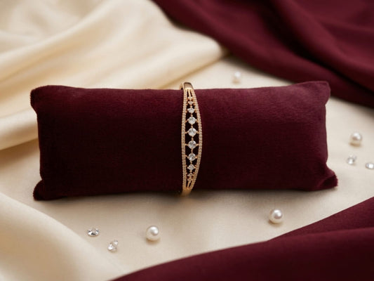 Anti-Tarnish Rose Gold AD Marquise Bracelet