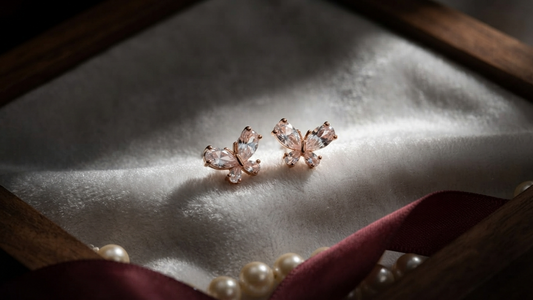 Papillon Marquise Butterfly Stud Earrings