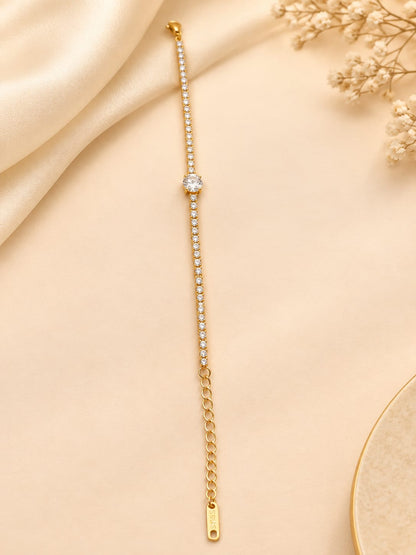 Solitaire Crystal Tennis Bracelet
