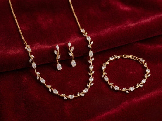 Botanical Tulip Vine Jewelry Set