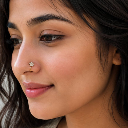 Classic Blossom Clip-On Nose Pin