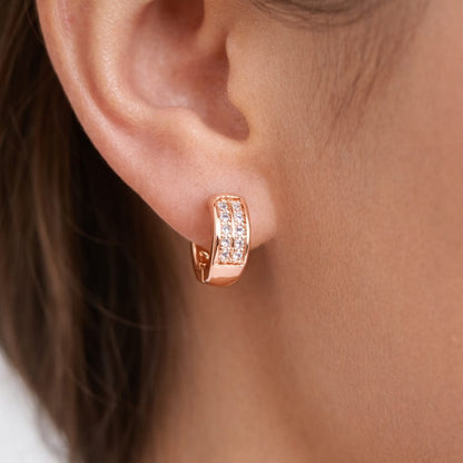 Amelia Filigree Huggie Hoop Earrings