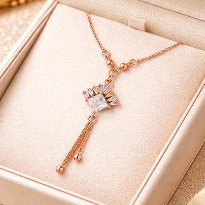Art Deco Pastel Tassel Pendant