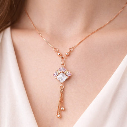 Art Deco Pastel Tassel Pendant