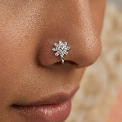 Stellar Bloom Clip-On Nose Pin