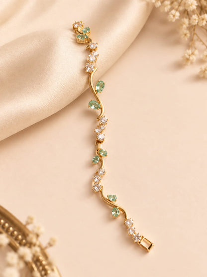 Floral Vine Crystal Bracelet