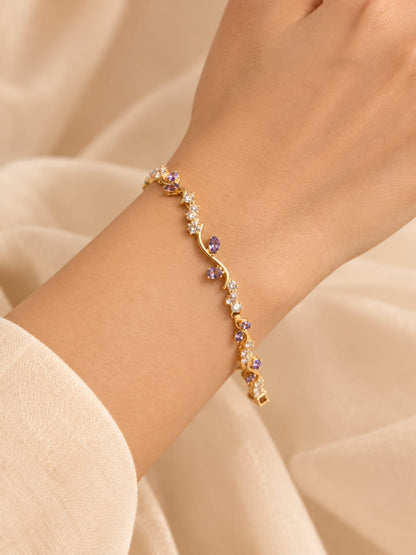 Floral Vine Crystal Bracelet