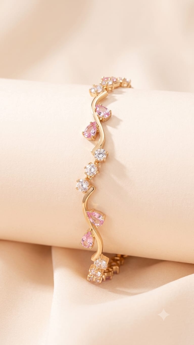 Floral Vine Crystal Bracelet