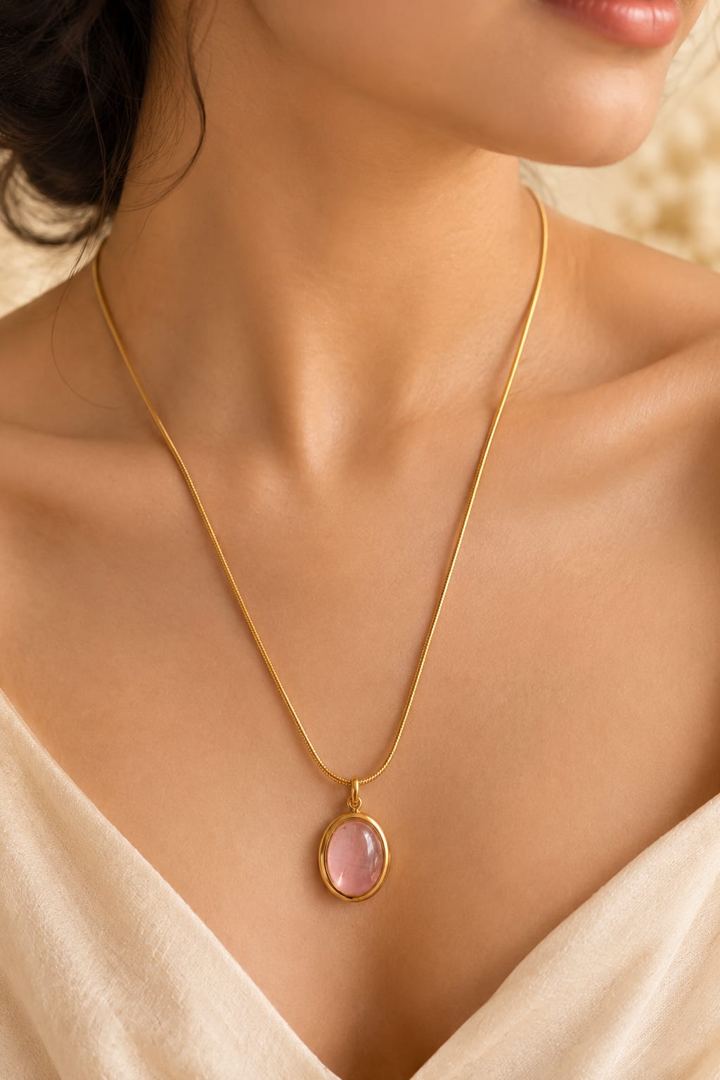 Oval Cat’s Eye Stone Pendant