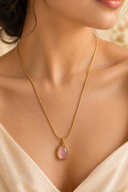 Oval Cat’s Eye Stone Pendant