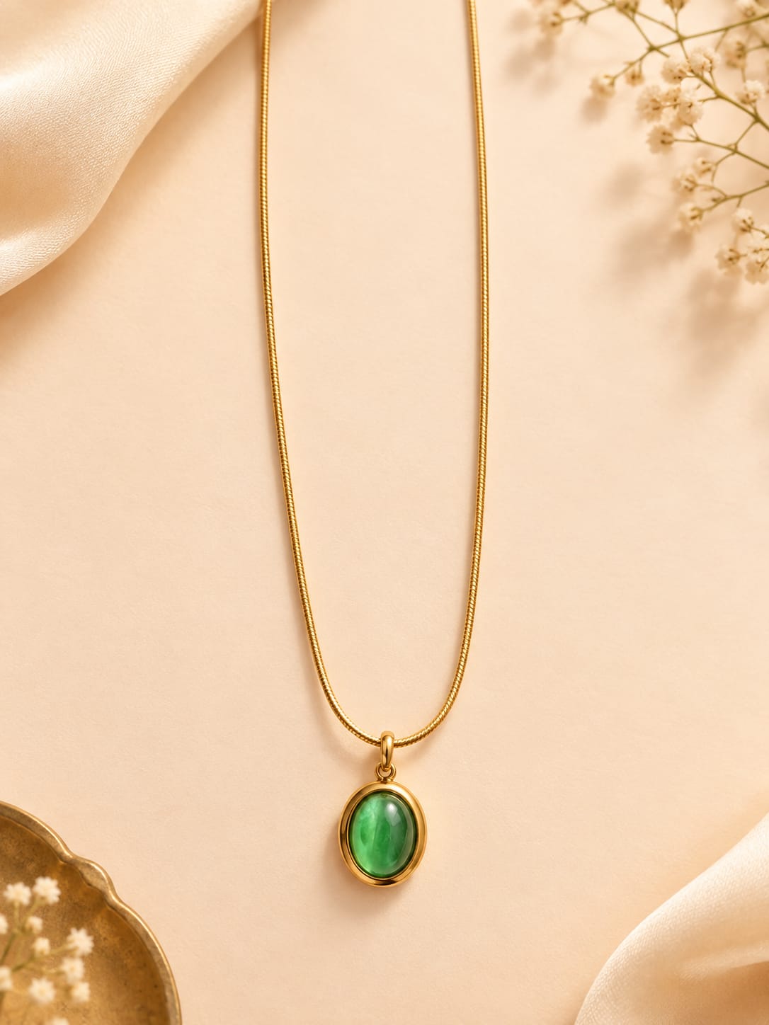 Oval Cat’s Eye Stone Pendant