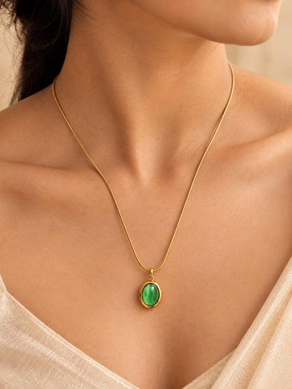 Oval Cat’s Eye Stone Pendant