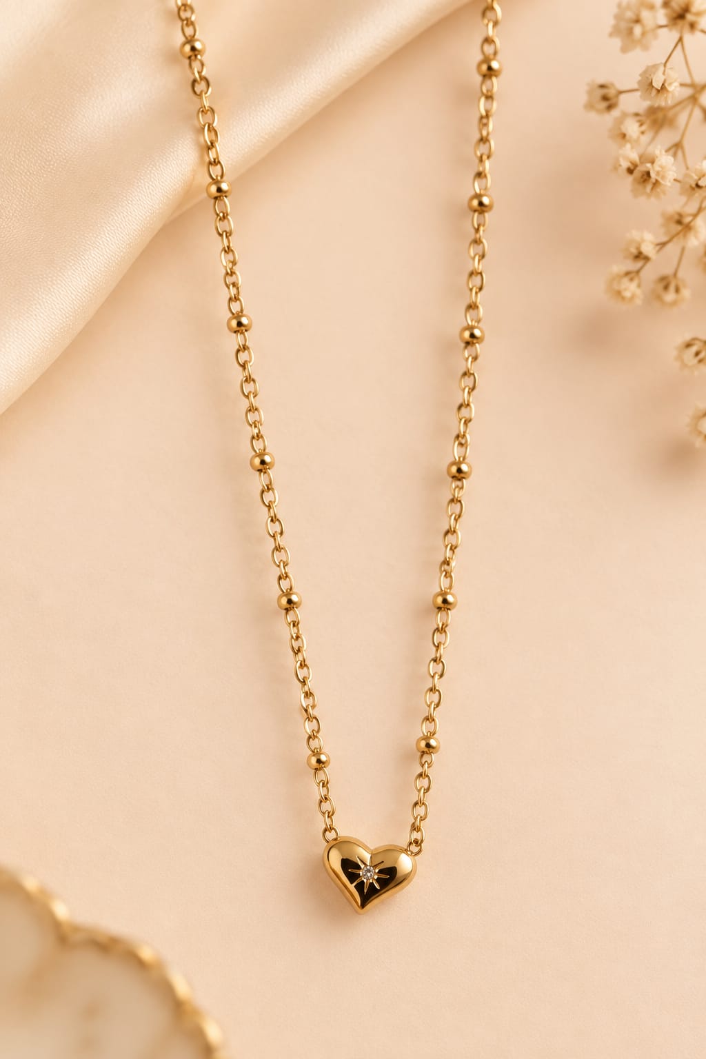 Celestial Heart Beaded Pendant